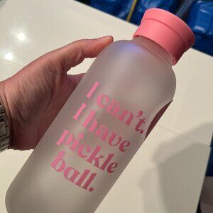 Water Bottle - Glass -‎ Pickle Ball Theme - 25 ounces (home/x) NEW